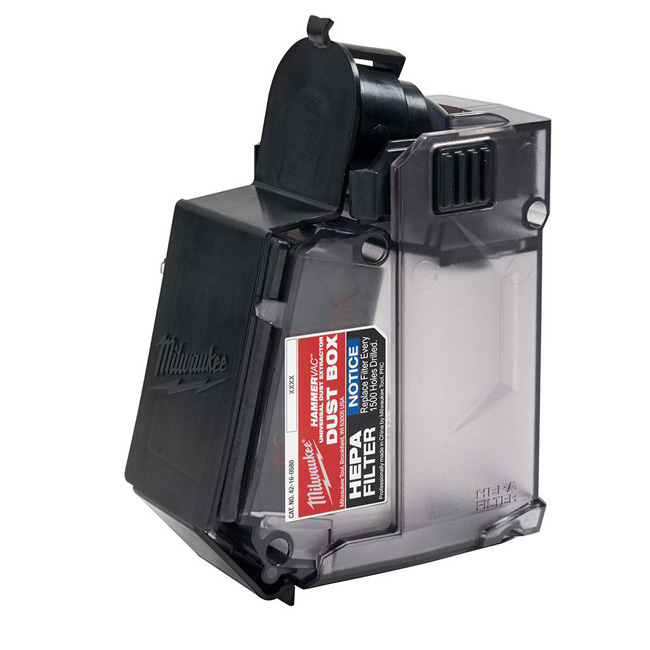 Milwaukee M12 HAMMERVAC Universal Dust Extractor Dust Box, Filter and Lid from Columbia Safety