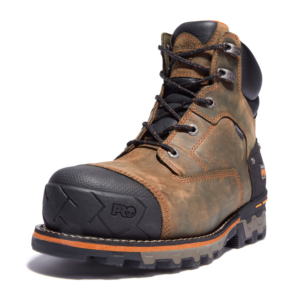 Timberland Men's Boondock 6 Inch Composite Toe Waterproof Work Boots from Columbia Safety