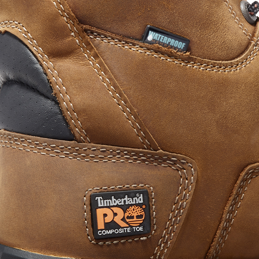 Timberland Men's Boondock 8 Inch Composite Toe Waterproof Work Boots from Columbia Safety