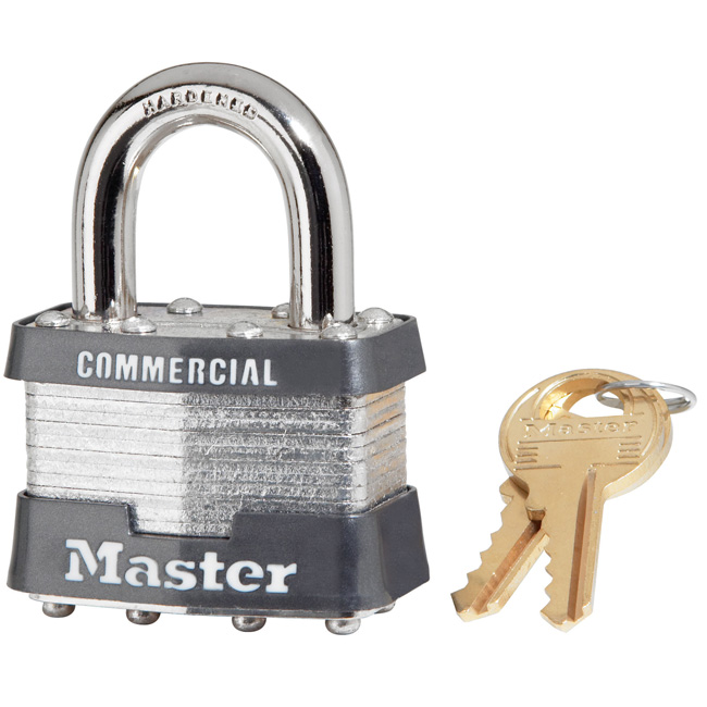 Master Lock 1-3/4 Inch (44mm) Laminated Steel Pin Tumbler Padlock (Keyed Alike) from Columbia Safety