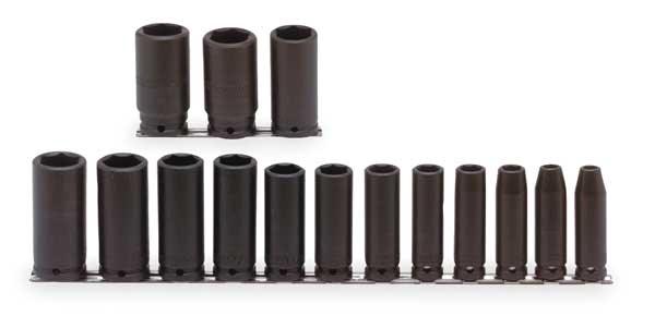 Proto 1/2 Inch Drive Deep 6 Point Impact Socket Set (15 Pieces) from Columbia Safety