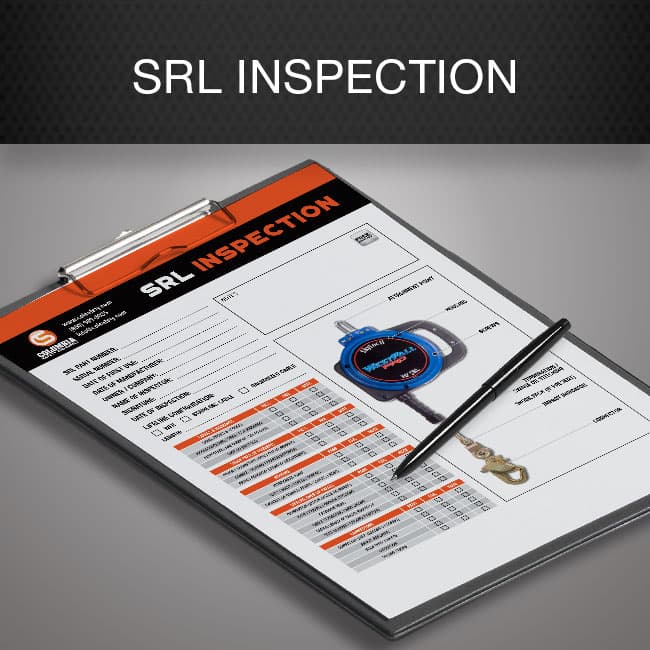 Self retracting lifeline inspection form by Columbia Safety and Supply