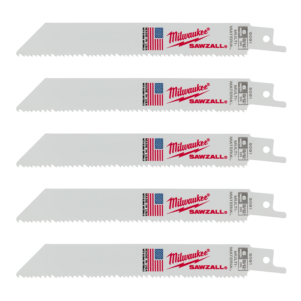 Milwaukee 8/12 TPI MultiMaterial SAWZALL Blade (5 Pack)