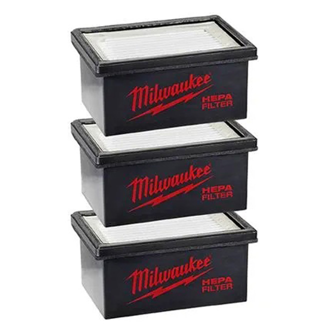 Milwaukee HAMMERVAC 3Pack HEPA Filters