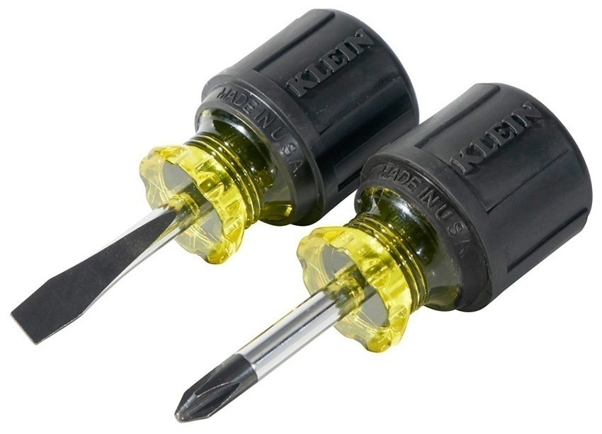 Klein Tools 2 Piece Stubby Screwdriver Set