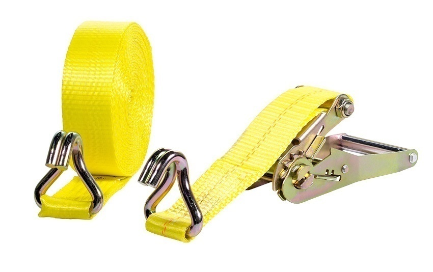 2 inch x 27' Double J Hook Ratchet Strap Truck Tie Down
