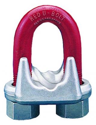 Crosby G-450 7/16 Inch Red-U-Bolt Wire Rope Clip - 7/16