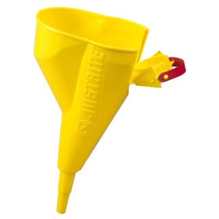 Justrite Funnel for Steel Type I Safety Cans Only, 1 Gallon and Above, Polyethylene, Yellow - 11202Y
