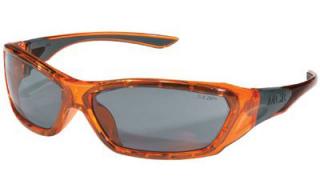 ForceFlex Safety Glasses with Anti-Fog Gray Lens and Trans Orange frame