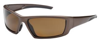 Bouton Sunburst Safety Glasses with Polarized Brown Lens and Brown Frame