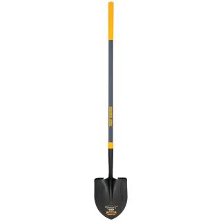 Ames True Temper Forged Round Point Shovel With Comfort Step and Cushion Grip On Fiberglass