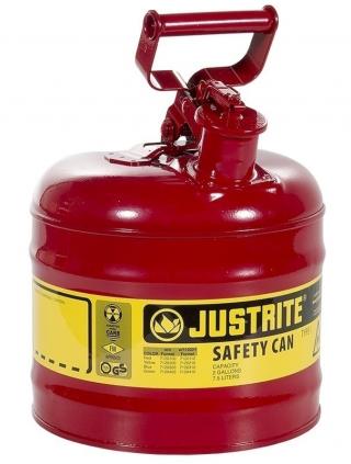 Justrite Type 1 Galvanized Steel Safety Can - 2 Gallon