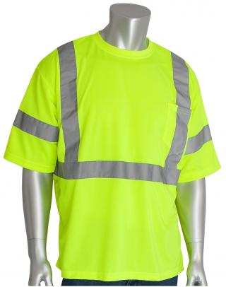 PIP ANSI Type R Class 3 CSA Z96 X-Back Short Sleeve Lime T-Shirt