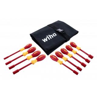 Wiha Tools 9 Piece Nut Driver Set in Roll-up Pouch