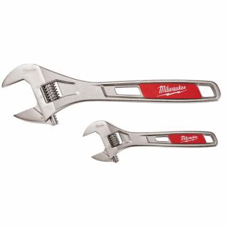 Milwaukee 6 Inch and 10 Inch Adjustable Wrench 2 Piece Set