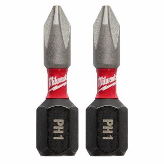 Milwaukee SHOCKWAVE Insert Bit Phillips #1 (2 Pack)