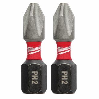 Milwaukee SHOCKWAVE Insert Bit Phillips #2 (2 Pack)