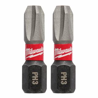 Milwaukee SHOCKWAVE Insert Bit Phillips #3 (2 Pack)