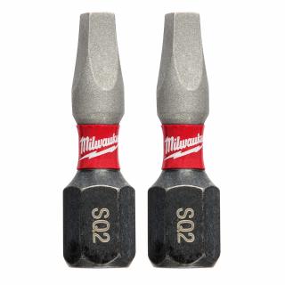 Milwaukee SHOCKWAVE Insert Bit Square Recess #2 (2 Pack)