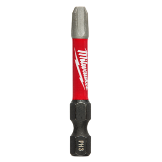 Milwaukee SHOCKWAVE 2 Inch Power Bit Phillips #3 (2 Pack)