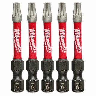 Milwaukee SHOCKWAVE 2 Inch Power Bit Torx T25 (5 Pack)