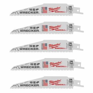 Milwaukee 8 TPI Multi-Material Wrecker SAWZALL Blade (5 Pack)