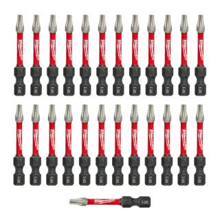 Milwaukee SHOCKWAVE 2 Inch Power Bit Torx T20 (25 Pack)