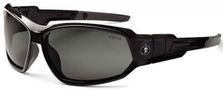Ergodyne Skullerz Loki Safety Glasses with Polarized Smoke Lens and Black Frame