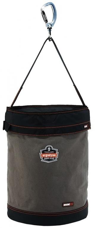 Ergodyne 5945 150 lb Arsenal XL Leather Bottom Canvas Bucket with Swiveling Carabiner 