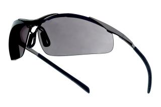 Bolle Contour Metal Safety Glasses with Smoke Lens and Silver Metal Frame