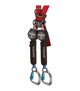 FallTech 6 Foot DuraTech Mini Twin Leg SRL with Aluminum Carabiners