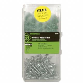 Greenlee Anchor and Screw 10 x 1 Kit (100 pk)