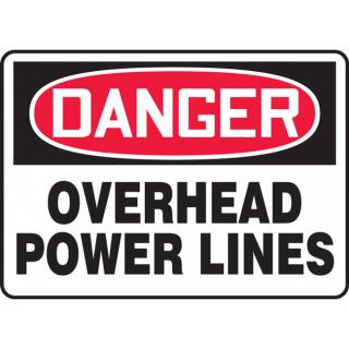 Accuform OSHA Danger Safety Sign: Overhead Power Lines