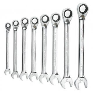 GearWrench 8 Piece 72-Tooth 12 Point Reversible Ratcheting Combination Metric Wrench Set