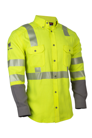 NSA DRIFIRE FR Hi-Vis Lightweight Work Shirt Class 3