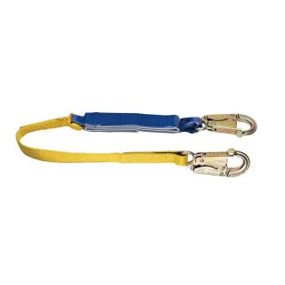 Werner 3 Foot Decoil Single Leg Lanyard with Steel Snap Hooks