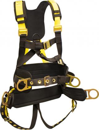 French Creek Full Body Fixed Suspension Harness with Hip D-Ring and Tongue Buckle Legs