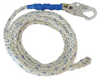 FallTech 3-Strand Vertical Lifeline with Snap Hook and Braided End