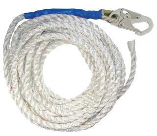 FallTech 3-Strand Vertical Lifeline with Snap Hook and Taped End
