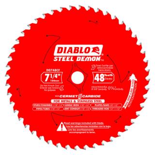 Diablo Steel Demon Cermet II 7-1/4 Inch x 48 Tooth Saw Blade