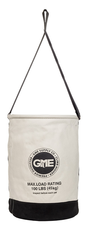 GME Supply 100 lb Leather Bottom Canvas Bucket