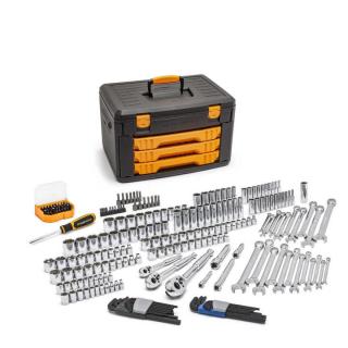 GearWrench 219 Piece Mechanics Tool Set with 3 Drawer Storage Box