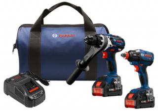Bosch 18V 2-Tool Combo Kit with Brute Tough 1/2 Inch Hammer Drill and Two-In-One Bit/Socket Impact Driver