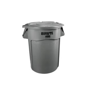 Rubbermaid Brute 44 Gallon Grey Round Vented Trash Can