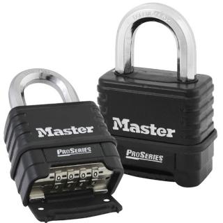 Master Lock 2-1/4 Inch (57mm) ProSeries Zinc Die-Cast Resettable Combination Padlock (Black)