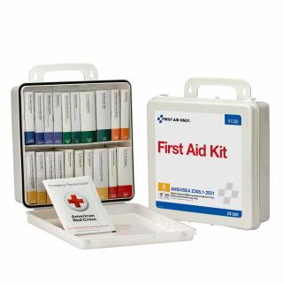 First Aid Only ANSI A 50 Person 24 Unit Plastic ANSI 2021 Compliant First Aid Kit