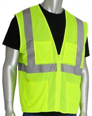 PIP ANSI Class 2 Type R 4 Pocket Hi-Vis Mesh Vest