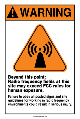 Accuform Radio frequency Fields Warning Sign