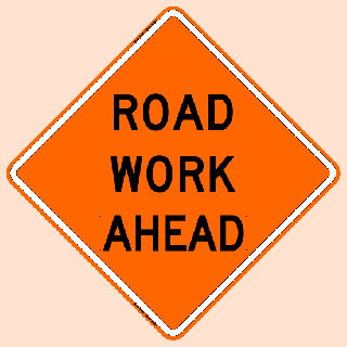 Bone Safety 'Road Work Ahead' Sign