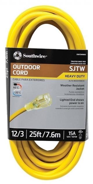 Southwire Outdoor Extension Cord 12/3 SJTW 125V 15A